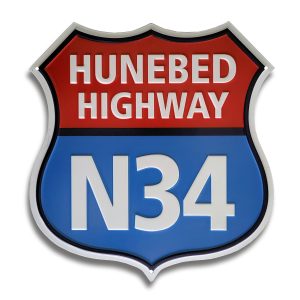 metalen bord hunebed highway