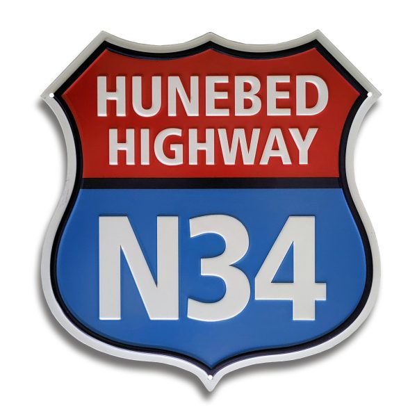 metalen bord hunebed highway